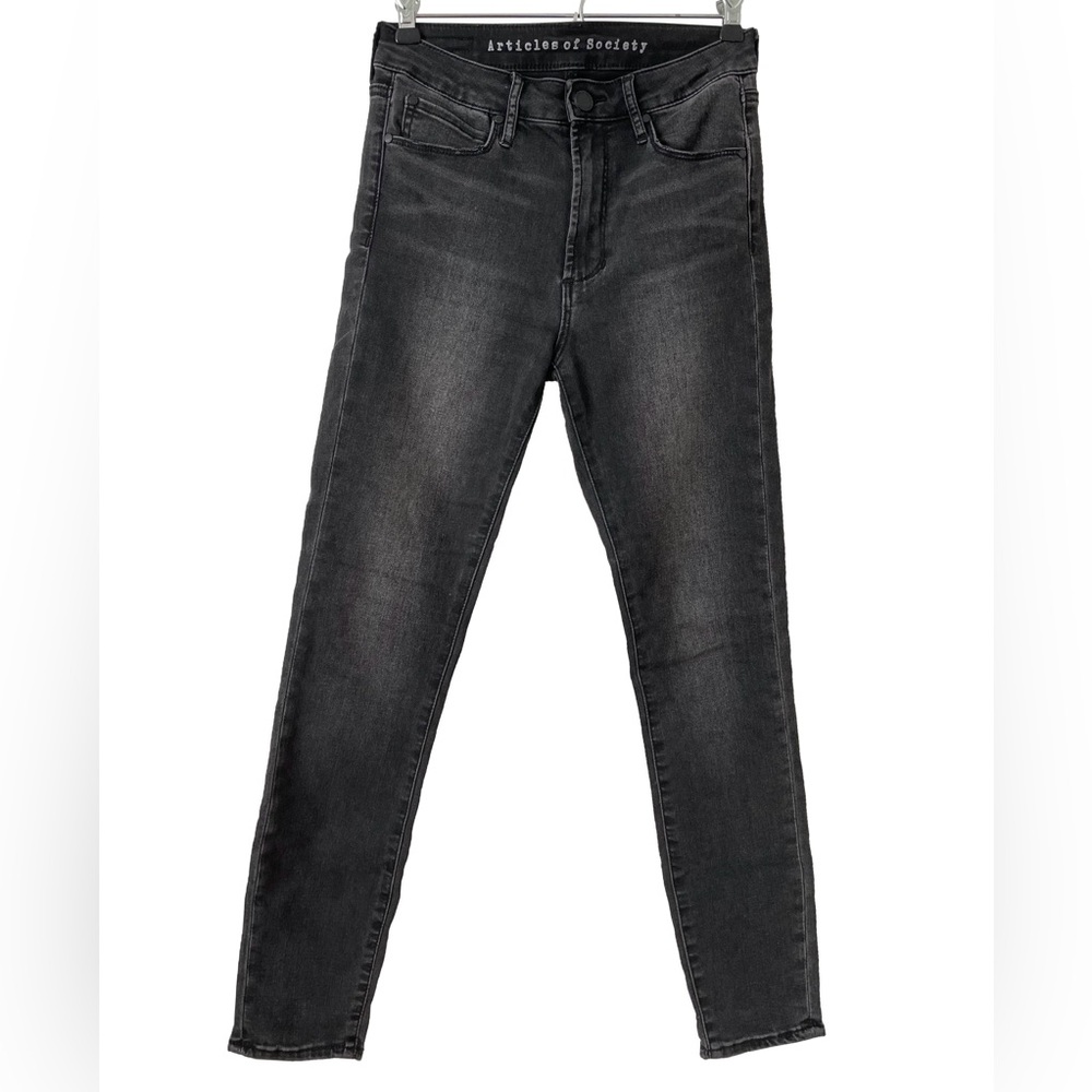 Articles of Society Women’s High-Rise Washed Black Skinny Jeans - Size 26